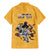 Custom Rugby Southern Hemisphere Family Matching Mermaid Dress and Hawaiian Shirt Argentina AUNZ South Africa Mascot Gold - Polynesian Pride