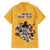 Custom Rugby Southern Hemisphere Family Matching Tank Maxi Dress and Hawaiian Shirt Argentina AUNZ South Africa Mascot Gold - Polynesian Pride
