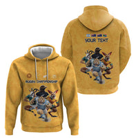 Custom Rugby Southern Hemisphere Hoodie Argentina AUNZ South Africa Mascot Gold - Polynesian Pride