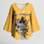 Custom Rugby Southern Hemisphere Kimono Sleeve Blouse Argentina AUNZ South Africa Mascot Gold - Polynesian Pride