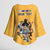 Custom Rugby Southern Hemisphere Kimono Sleeve Blouse Argentina AUNZ South Africa Mascot Gold - Polynesian Pride