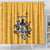 Custom Rugby Southern Hemisphere Shower Curtain Argentina AUNZ South Africa Mascot Gold - Polynesian Pride