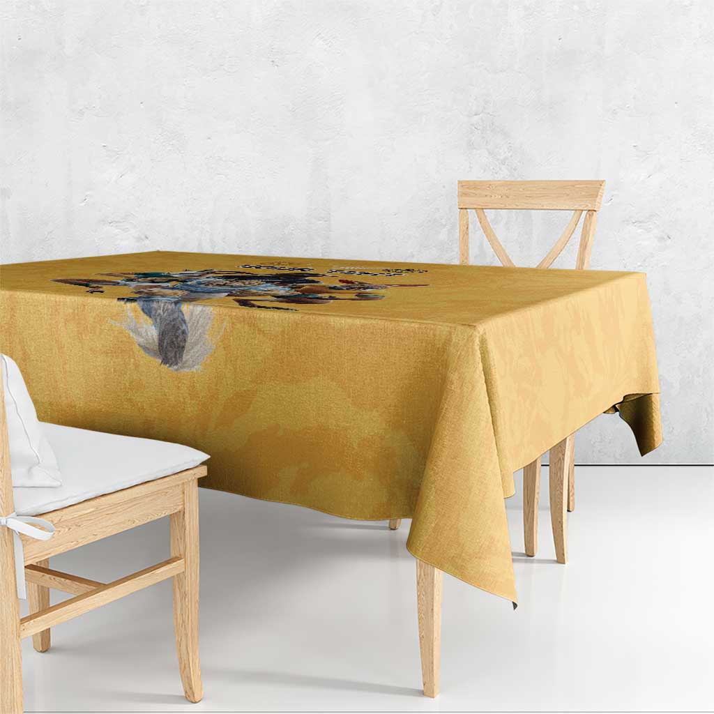 Custom Rugby Southern Hemisphere Tablecloth Argentina AUNZ South Africa Mascot Gold - Polynesian Pride