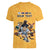 Custom Rugby Southern Hemisphere Women V-Neck T-Shirt Argentina AUNZ South Africa Mascot Gold - Polynesian Pride
