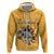 Custom Rugby Southern Hemisphere Zip Hoodie Argentina AUNZ South Africa Mascot Gold - Polynesian Pride
