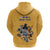 Custom Rugby Southern Hemisphere Zip Hoodie Argentina AUNZ South Africa Mascot Gold - Polynesian Pride