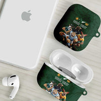 Custom Rugby Southern Hemisphere AirPods Case Argentina AUNZ South Africa Mascot Green - Polynesian Pride