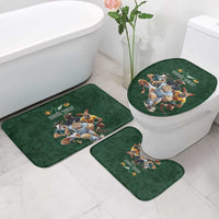 Custom Rugby Southern Hemisphere Bathroom Set Argentina AUNZ South Africa Mascot Green - Polynesian Pride