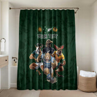 Custom Rugby Southern Hemisphere Bathroom Set Argentina AUNZ South Africa Mascot Green - Polynesian Pride