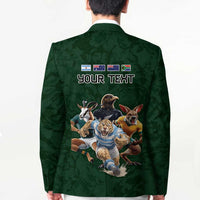 Custom Rugby Southern Hemisphere Blazer Argentina AUNZ South Africa Mascot Green - Polynesian Pride