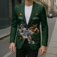 Custom Rugby Southern Hemisphere Blazer Argentina AUNZ South Africa Mascot Green - Polynesian Pride