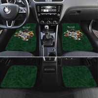 Custom Rugby Southern Hemisphere Car Mats Argentina AUNZ South Africa Mascot Green - Polynesian Pride