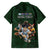 Custom Rugby Southern Hemisphere Family Matching Puletasi and Hawaiian Shirt Argentina AUNZ South Africa Mascot Green - Polynesian Pride