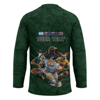 Custom Rugby Southern Hemisphere Hockey Jersey Argentina AUNZ South Africa Mascot Green - Polynesian Pride