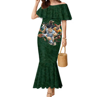 Custom Rugby Southern Hemisphere Mermaid Dress Argentina AUNZ South Africa Mascot Green LT9 Women Green - Polynesian Pride