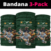 Custom Rugby Southern Hemisphere Neck Gaiter Argentina AUNZ South Africa Mascot Green - Polynesian Pride