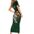 Custom Rugby Southern Hemisphere Short Sleeve Bodycon Dress Argentina AUNZ South Africa Mascot Green - Polynesian Pride