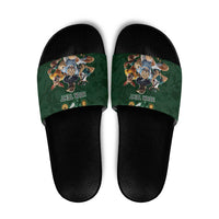 Custom Rugby Southern Hemisphere Slide Sandals Argentina AUNZ South Africa Mascot Green - Polynesian Pride