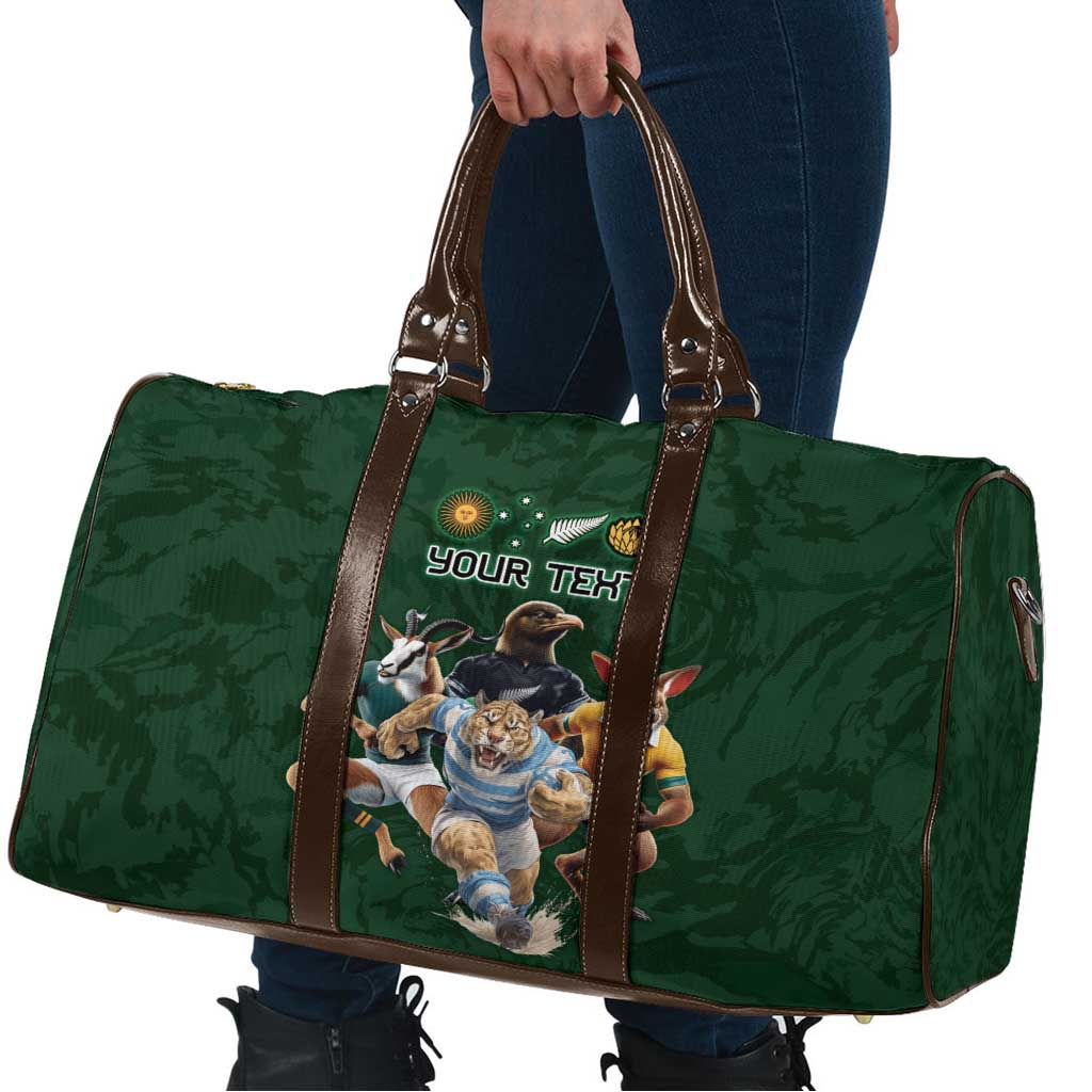 Custom Rugby Southern Hemisphere Travel Bag Argentina AUNZ South Africa Mascot Green - Polynesian Pride