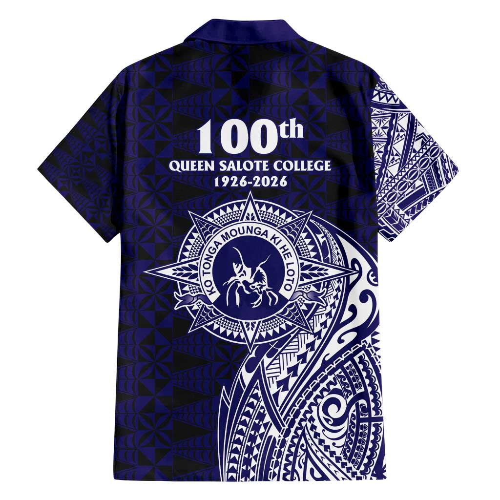 Tonga Queen Salote College 100th Years Family Matching Off Shoulder Short Dress and Hawaiian Shirt Est 1926 Tongan Ngatu Tapa - Polynesian Pride