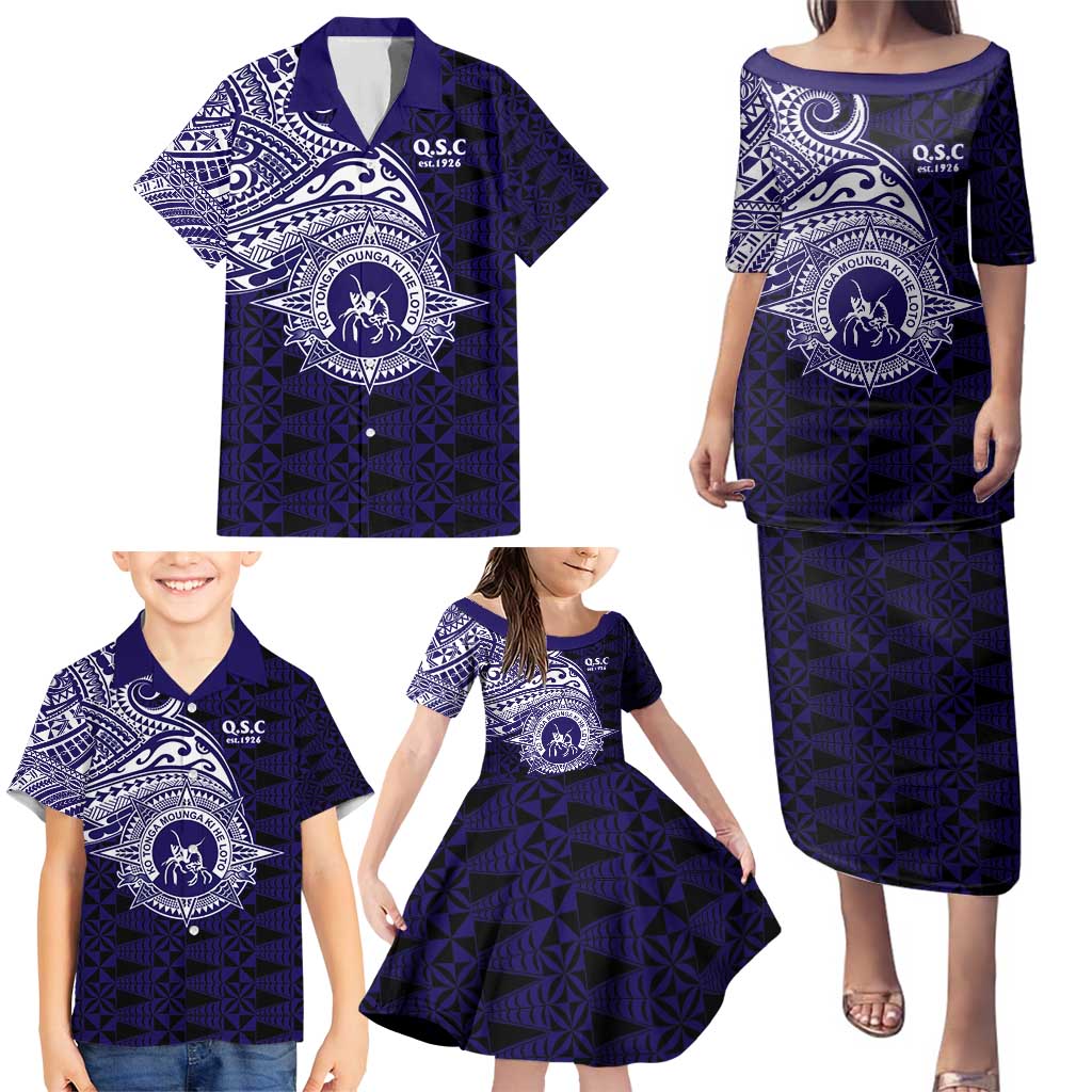 Tonga Queen Salote College 100th Years Family Matching Puletasi and Hawaiian Shirt Est 1926 Tongan Ngatu Tapa - Polynesian Pride