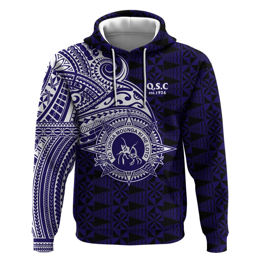 Tonga Queen Salote College 100th Years Hoodie Est 1926 Tongan Ngatu Tapa - Polynesian Pride