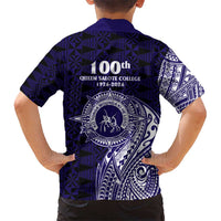Tonga Queen Salote College 100th Years Kid Hawaiian Shirt Est 1926 Tongan Ngatu Tapa - Polynesian Pride