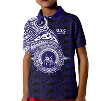 Tonga Queen Salote College 100th Years Kid Polo Shirt Est 1926 Tongan Ngatu Tapa - Polynesian Pride
