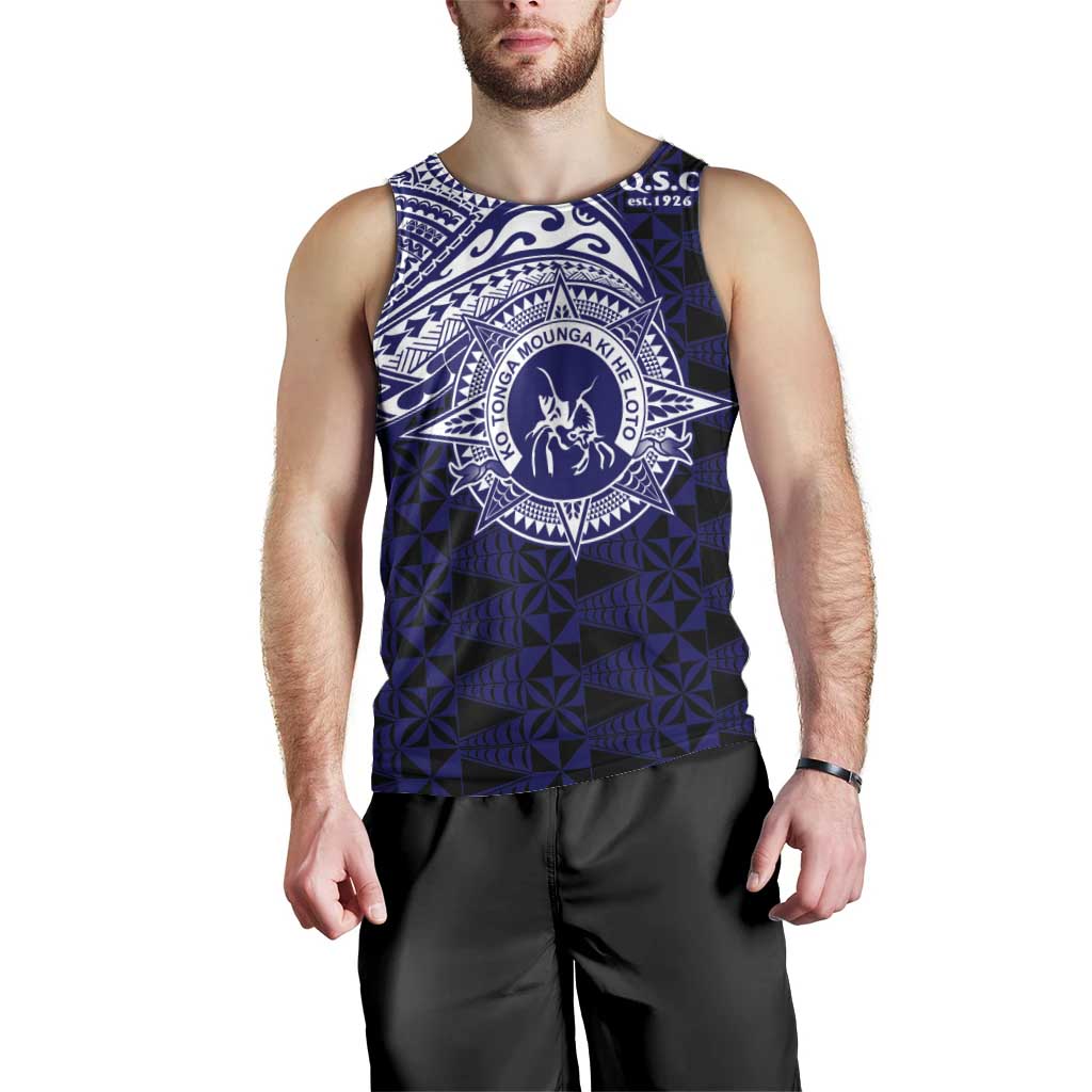 Tonga Queen Salote College 100th Years Men Tank Top Est 1926 Tongan Ngatu Tapa - Polynesian Pride