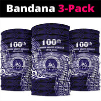 Tonga Queen Salote College 100th Years Neck Gaiter Est 1926 Tongan Ngatu Tapa - Polynesian Pride