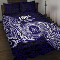 Tonga Queen Salote College 100th Years Quilt Bed Set Est 1926 Tongan Ngatu Tapa - Polynesian Pride