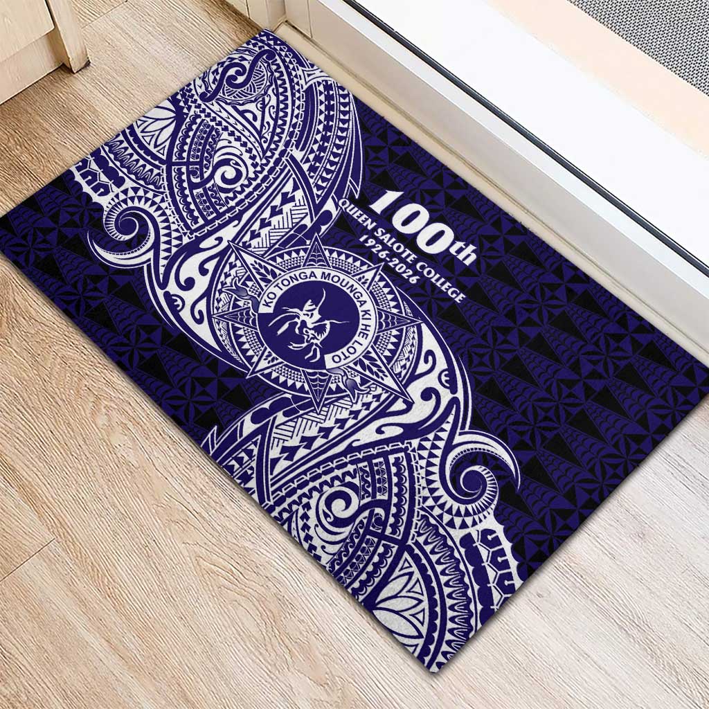 Tonga Queen Salote College 100th Years Rubber Doormat Est 1926 Tongan Ngatu Tapa - Polynesian Pride