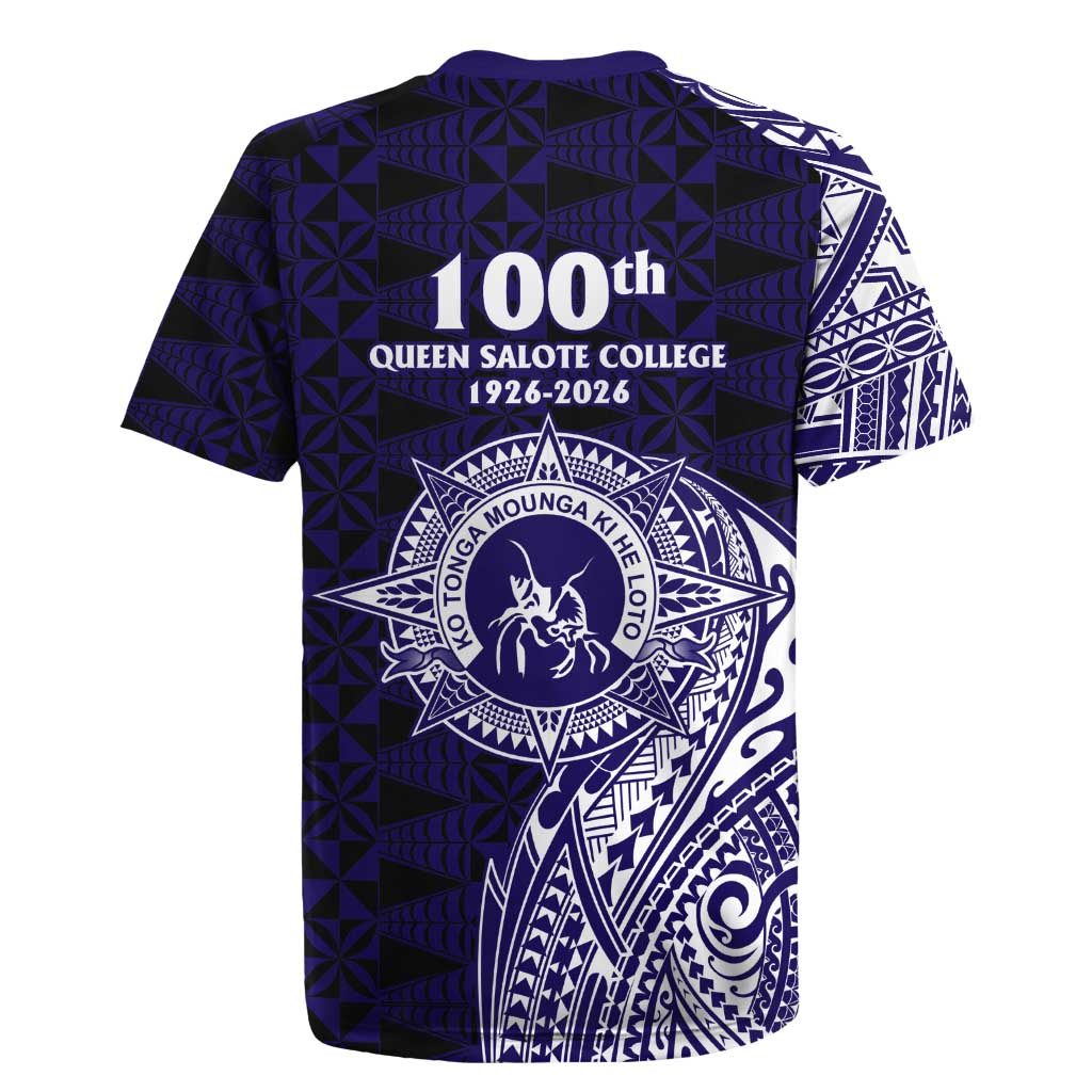 Tonga Queen Salote College 100th Years Rugby Jersey Est 1926 Tongan Ngatu Tapa - Polynesian Pride