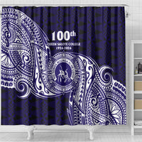 Tonga Queen Salote College 100th Years Shower Curtain Est 1926 Tongan Ngatu Tapa - Polynesian Pride