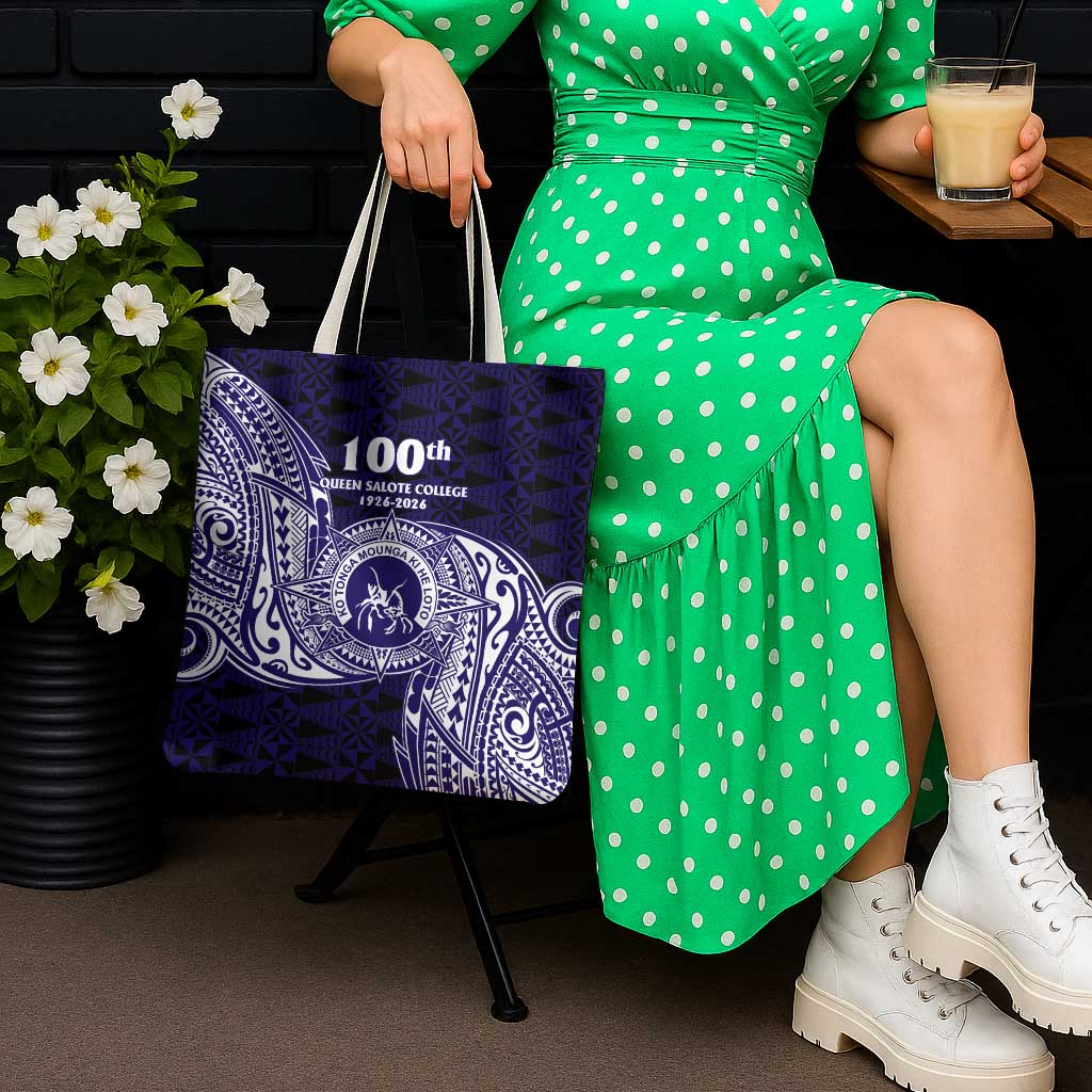 Tonga Queen Salote College 100th Years Tote Bag Est 1926 Tongan Ngatu Tapa - Polynesian Pride