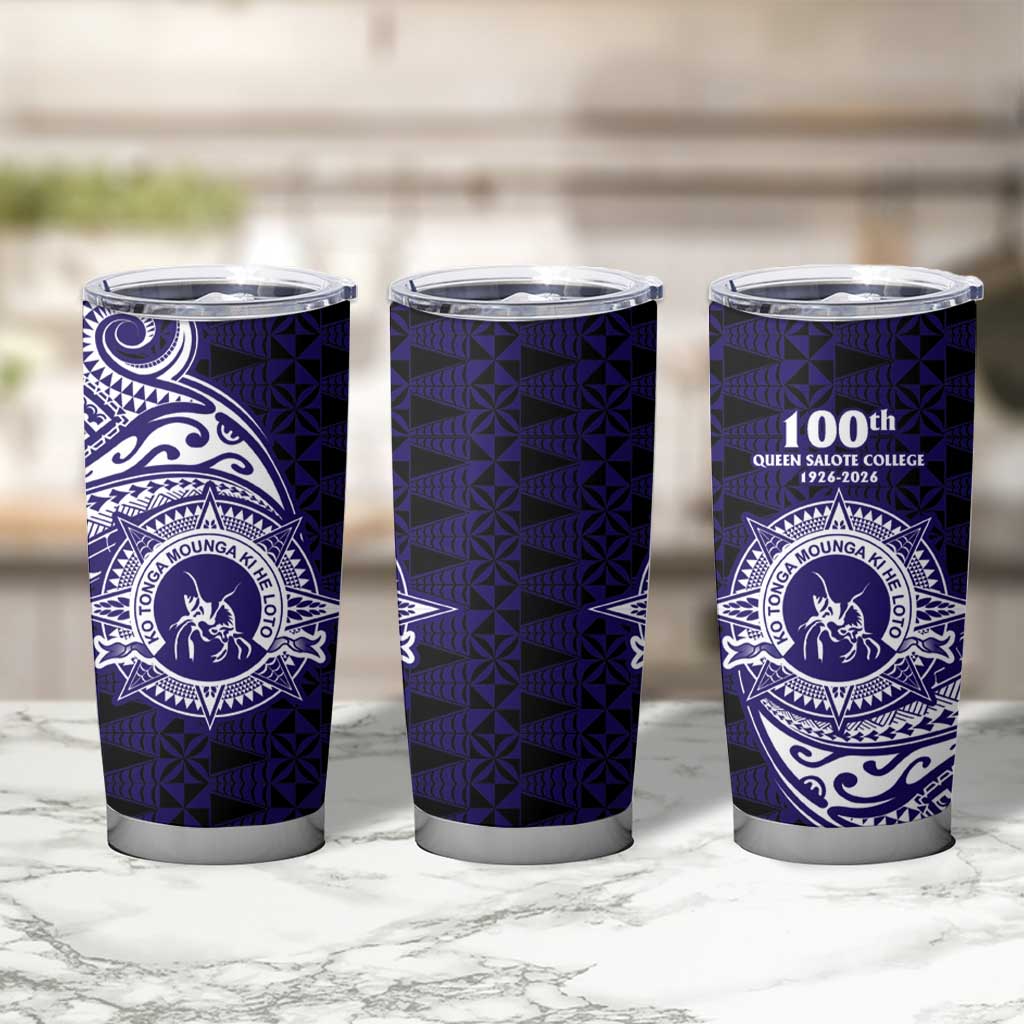 Tonga Queen Salote College 100th Years Tumbler Cup Est 1926 Tongan Ngatu Tapa - Polynesian Pride