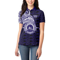 Tonga Queen Salote College 100th Years Women Polo Shirt Est 1926 Tongan Ngatu Tapa - Polynesian Pride