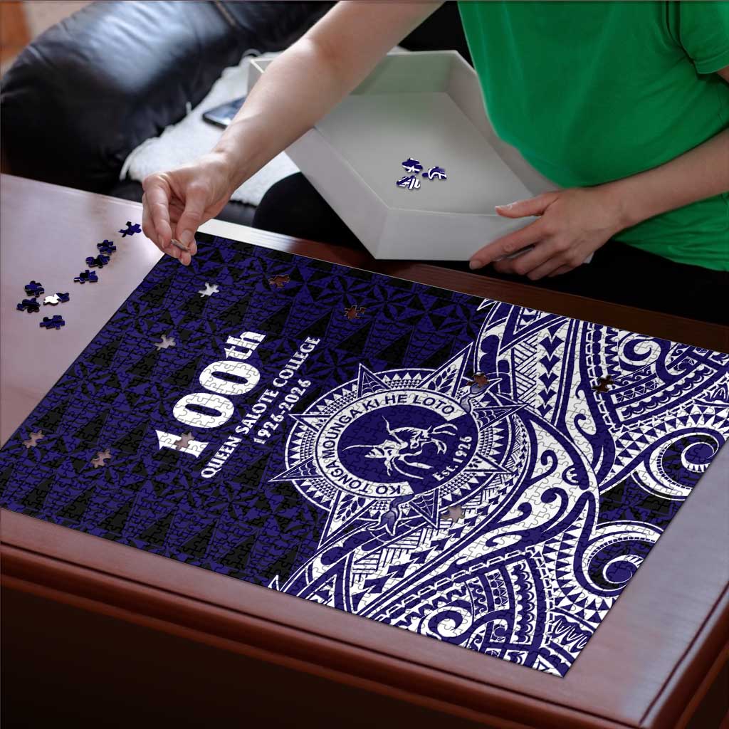 Tonga Queen Salote College 100th Years Puzzle Blue Tonga Kupesi Uniquely Pacific Art - Polynesian Pride