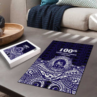Tonga Queen Salote College 100th Years Puzzle Blue Tonga Kupesi Uniquely Pacific Art - Polynesian Pride