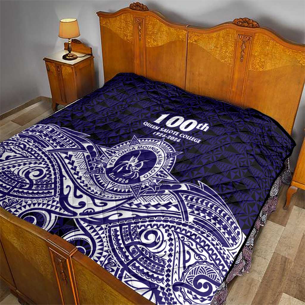 Tonga Queen Salote College 100th Years Quilt Blue Tonga Kupesi Uniquely Pacific Art - Polynesian Pride