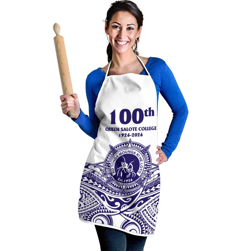 Tonga Queen Salote College 100th Years Apron White Tonga Kupesi Uniquely Pacific Art - Polynesian Pride