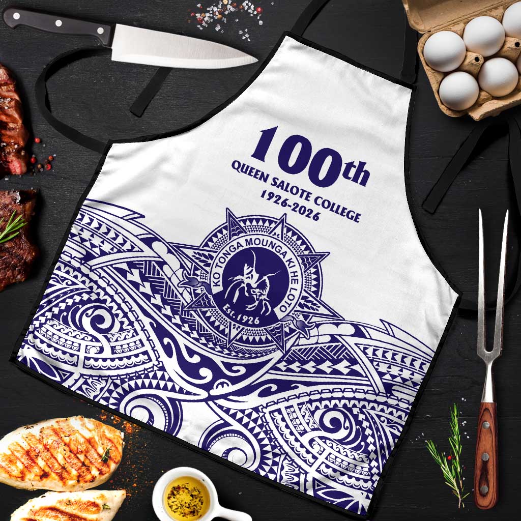 Tonga Queen Salote College 100th Years Apron White Tonga Kupesi Uniquely Pacific Art - Polynesian Pride
