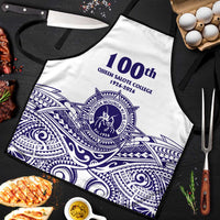 Tonga Queen Salote College 100th Years Apron White Tonga Kupesi Uniquely Pacific Art - Polynesian Pride