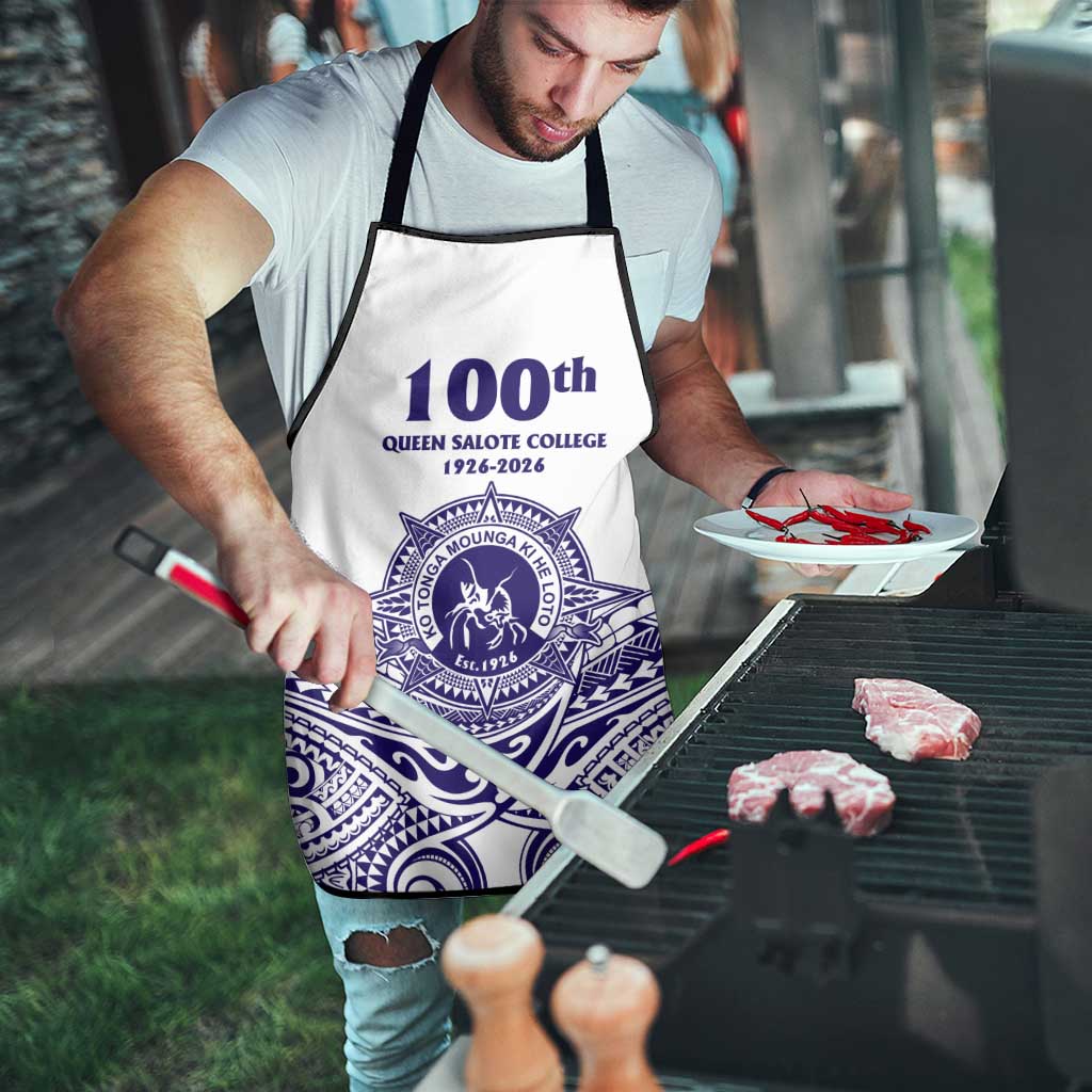 Tonga Queen Salote College 100th Years Apron White Tonga Kupesi Uniquely Pacific Art - Polynesian Pride
