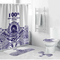 Tonga Queen Salote College 100th Years Bathroom Set White Tonga Kupesi Uniquely Pacific Art - Polynesian Pride