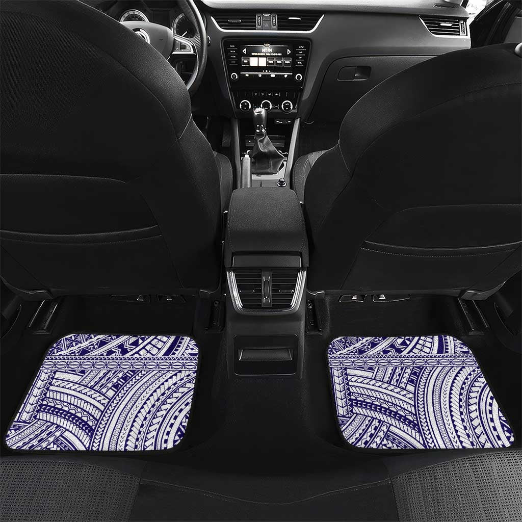 Tonga Queen Salote College 100th Years Car Mats White Tonga Kupesi Uniquely Pacific Art - Polynesian Pride