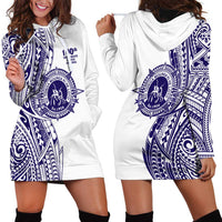 Tonga Queen Salote College 100th Years Hoodie Dress White Tonga Kupesi Uniquely Pacific Art - Polynesian Pride