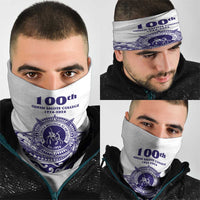 Tonga Queen Salote College 100th Years Neck Gaiter White Tonga Kupesi Uniquely Pacific Art - Polynesian Pride