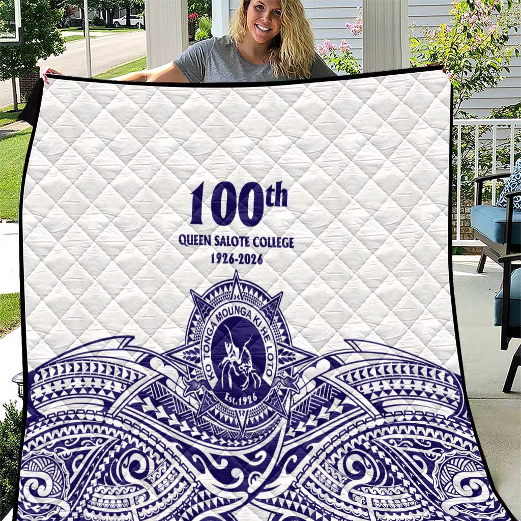 Tonga Queen Salote College 100th Years Quilt White Tonga Kupesi Uniquely Pacific Art - Polynesian Pride