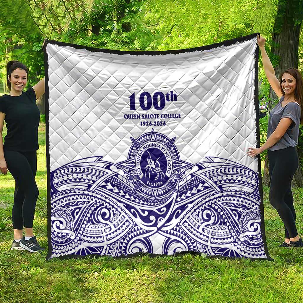 Tonga Queen Salote College 100th Years Quilt White Tonga Kupesi Uniquely Pacific Art - Polynesian Pride